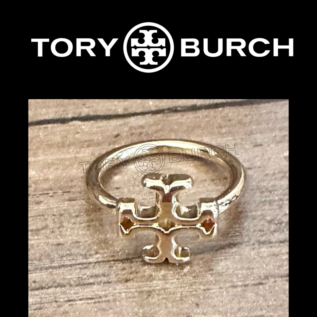 New Tory Burch Kira Logo Ring Size 6 49$